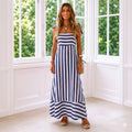 Vestido largo "azul marinero"
