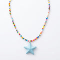 Collar estrella de mar azul